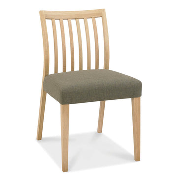 Bentley Designs Bergen Oak Low Slat Dining Chairs (Pair)